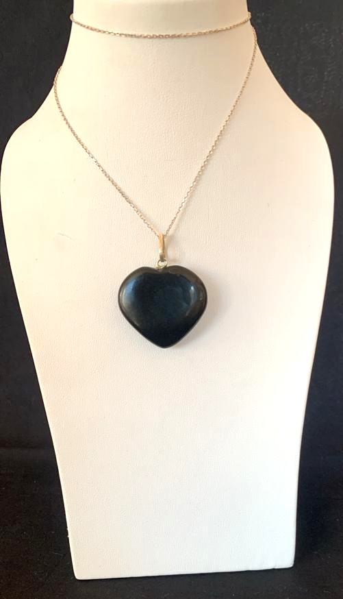 Black Agate Heart