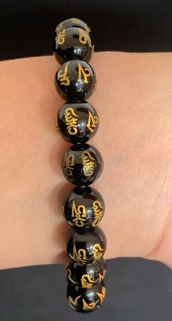 Om Mani Black Onyx 10mm