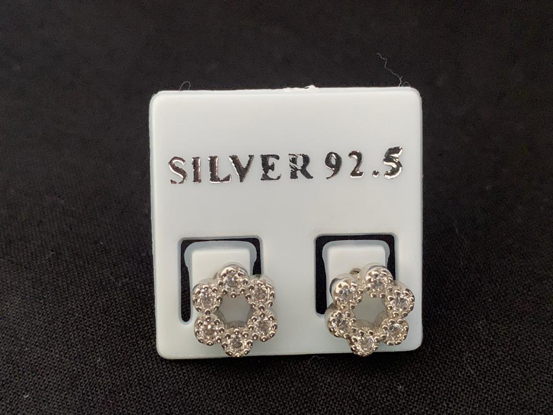 Six Flower Silver Earring