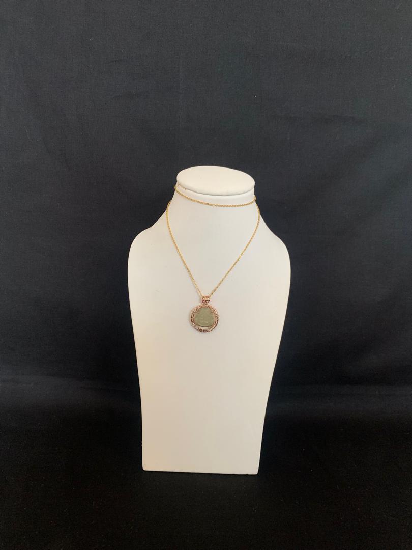 Jade Laughing Buddha Gold Plated
